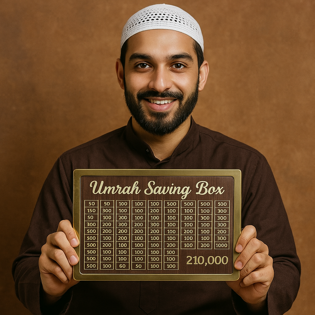 Umrah Saving Box - Save 210,000 for Umrah | Smart Money Saving Box