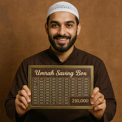 Umrah Saving Box - Save 210,000 for Umrah | Smart Money Saving Box