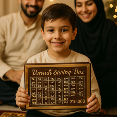 Umrah Saving Box - Save 210,000 for Umrah | Smart Money Saving Box